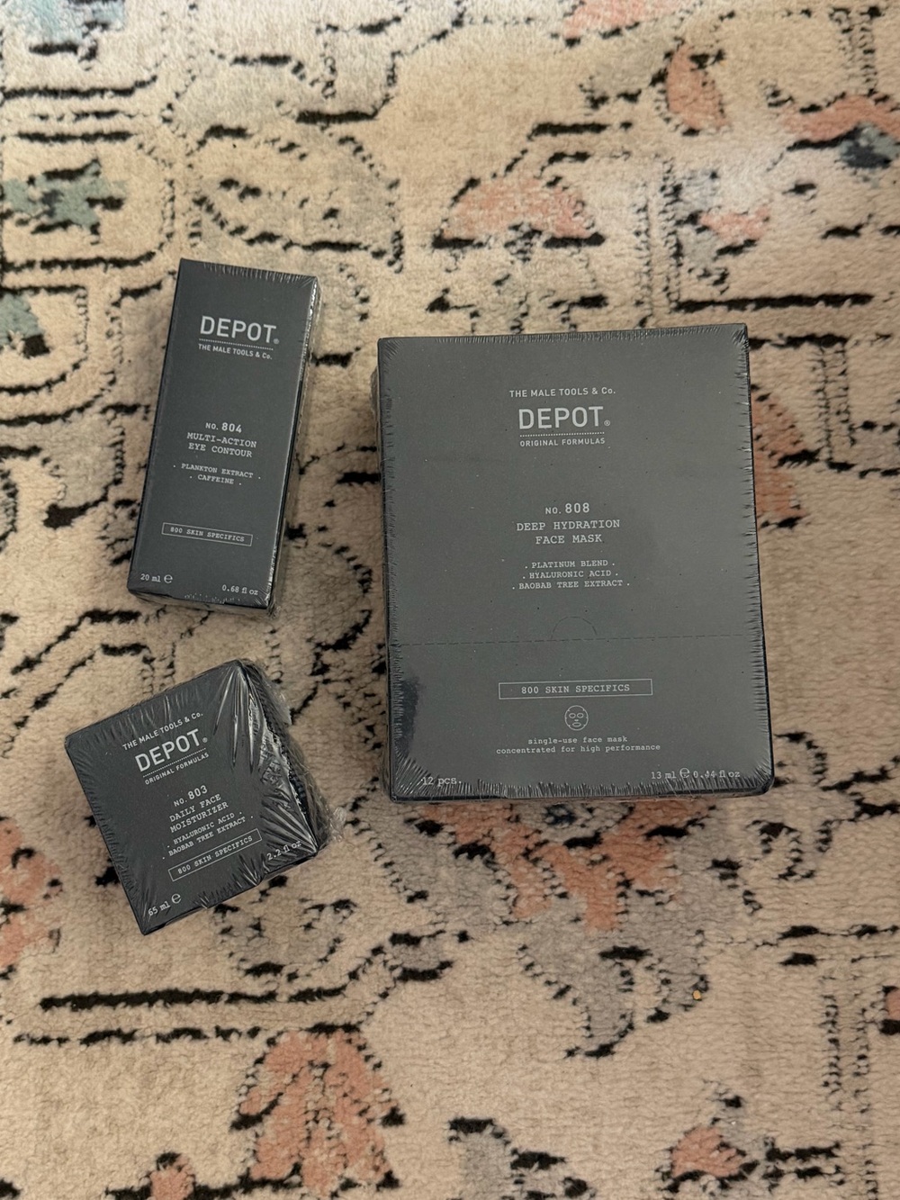 Depot No. 800 Series Men’s Skincare Trio – Face Mask, Eye Contour & Moisturizer - Picture 2 of 8